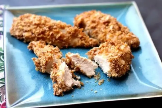 Птица: Куриная грудка, запеченная в меду и кукурузных хлопьях