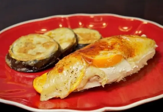 Птица: Курица, запеченная с апельсинами