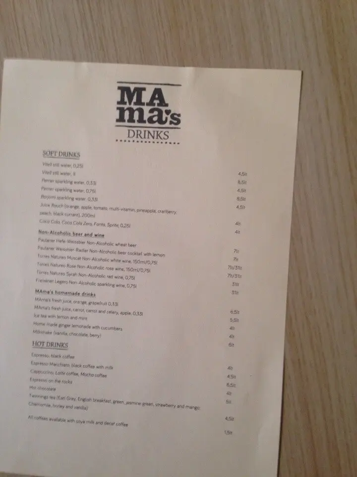 Заведения: Где можно перекусить в Вильнюсе — MAma's Caf?