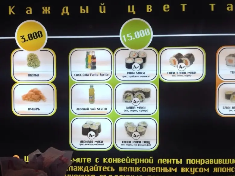 Заведения: Мир Суши — японский фаст-фуд в Минске. Главный секрет конвейера с суши