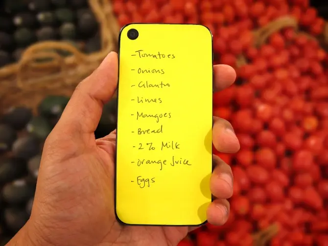 Вкусное о еде: Задняя крышка iPhone идеальное место для вашего списка покупок