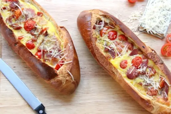 Бутерброды: Лодки из батона - вкусный завтрак для мужчин