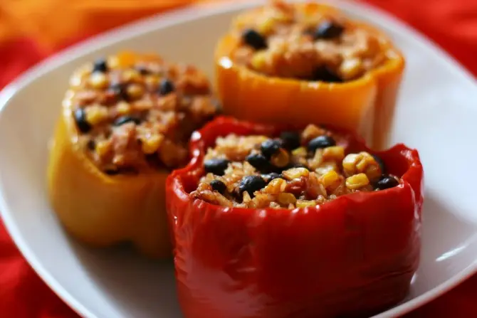 Готовим из мяса: Сладкие фаршированный перец по-осеннему