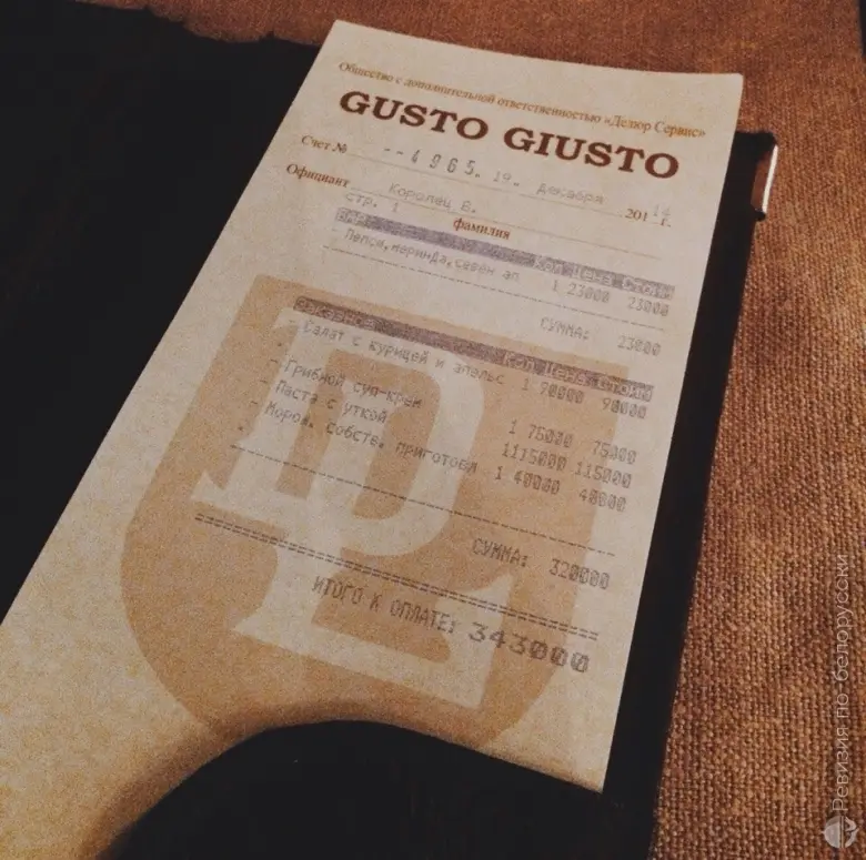 Ревизия: Шаг №2: Итальянское кафе «Gusto Giusto (Густо Джусто)». Проверяем заведение