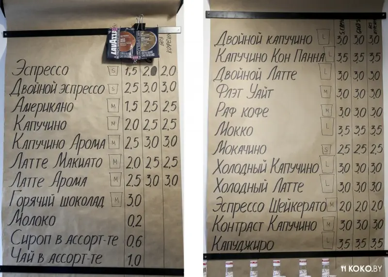 Заведения: Где можно выпить годный капучино на Немиге с 8 утра в будний день