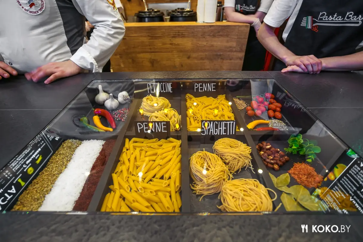Заведения: Новый «Pasta Bar» с крафтовой пастой и винишком в торговом центре «Galleria Minsk»