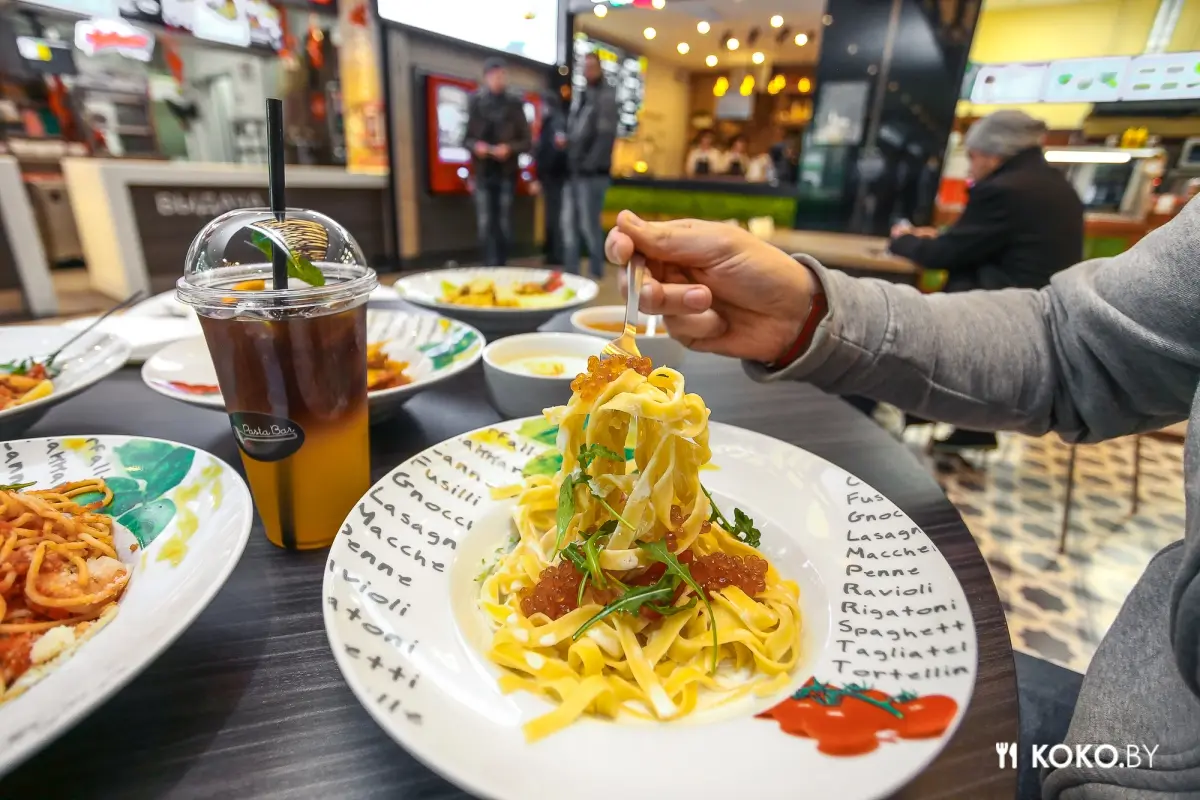 Заведения: Новый «Pasta Bar» с крафтовой пастой и винишком в торговом центре «Galleria Minsk»